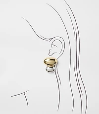 Mixed Metal Statement Stud Earrings