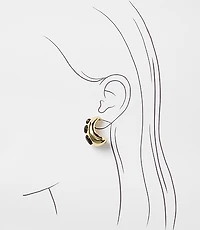 Tortoiseshell Print Statement Stud Earrings
