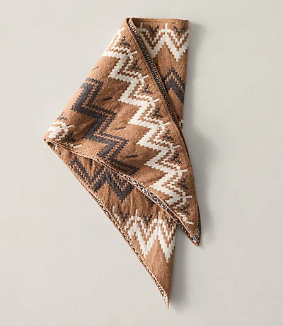 Haven Well Within Cotton Blend Fair Isle Triangle Scarf
