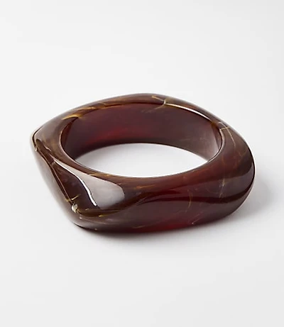 Marbleized Resin Bangle Bracelet