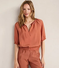 Haven Well Within Luxe Modal Raglan Split Neck Top
