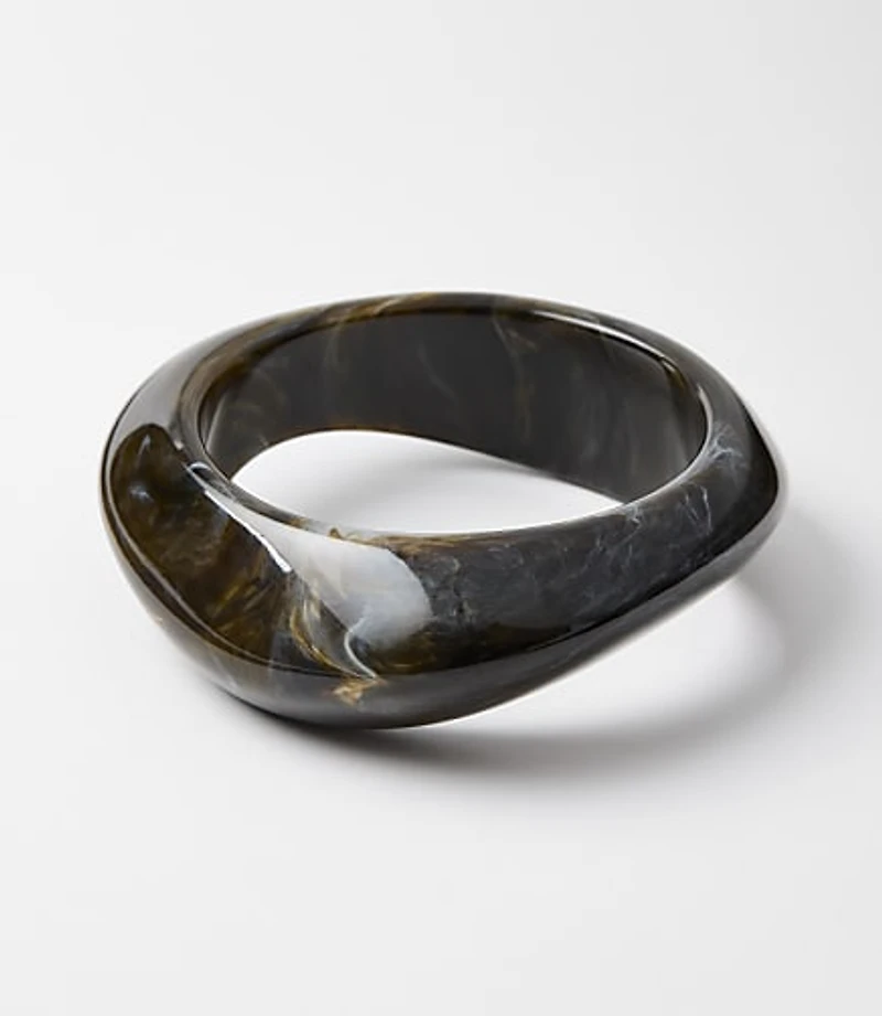 Marbleized Resin Bangle Bracelet