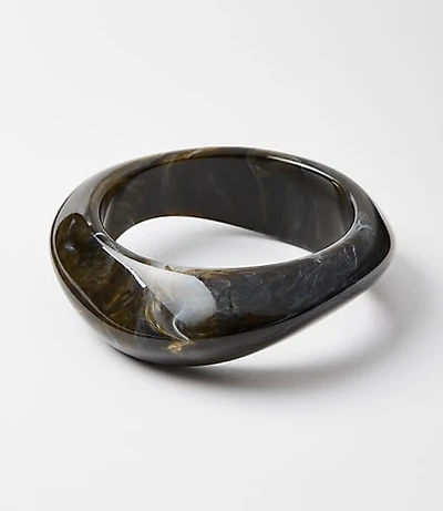 Marbleized Resin Bangle Bracelet