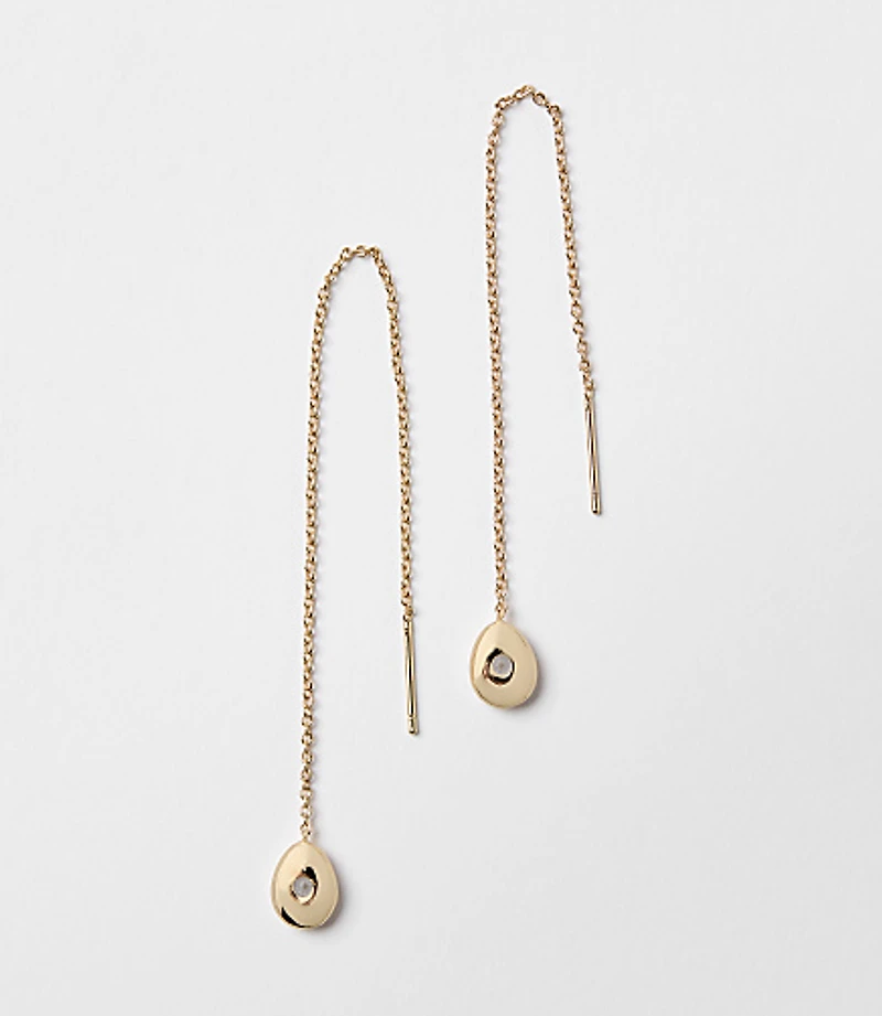 Sparkle Drop Threader Earrings