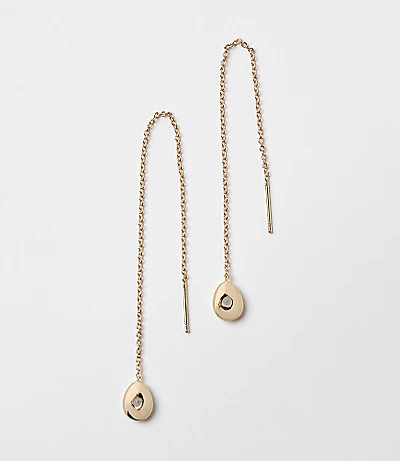 Sparkle Drop Threader Earrings