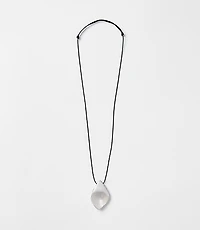 Molded Pendant Cord Statement Necklace