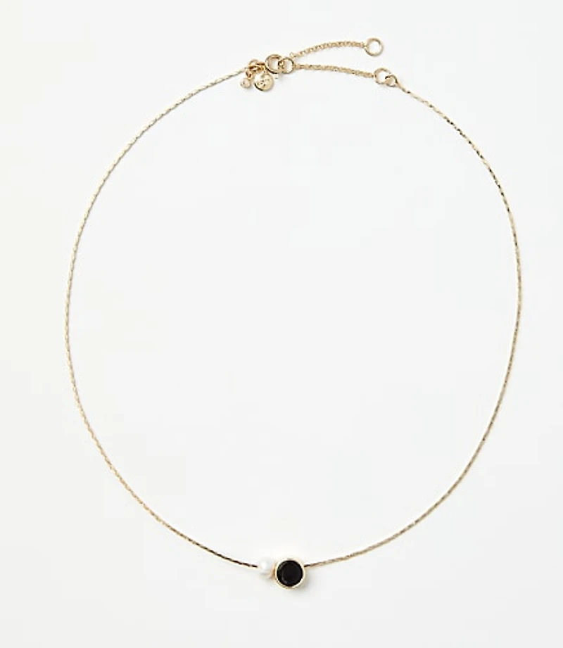 Pearlized Delicate Charm Necklace
