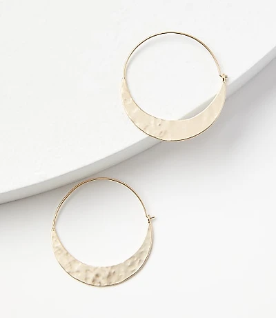 Crescent Hoop Earrings