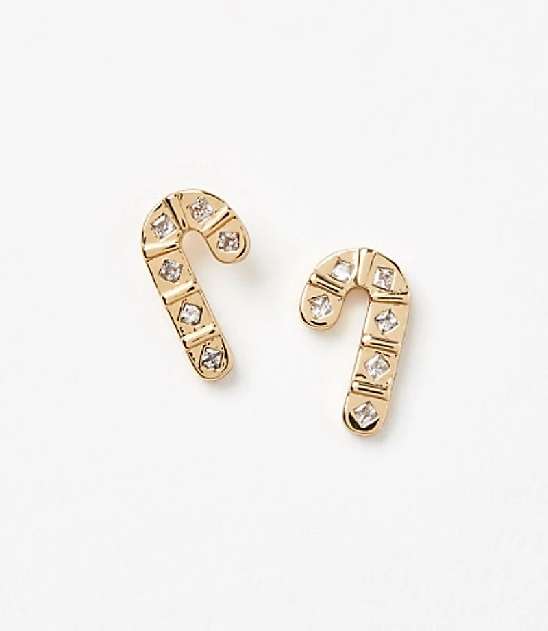 Candy Cane Stud Earrings