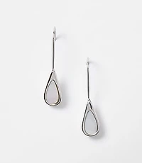 Mother Of Pearl Drop Pull Through Earrings