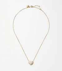 Pave Puffy Heart Necklace