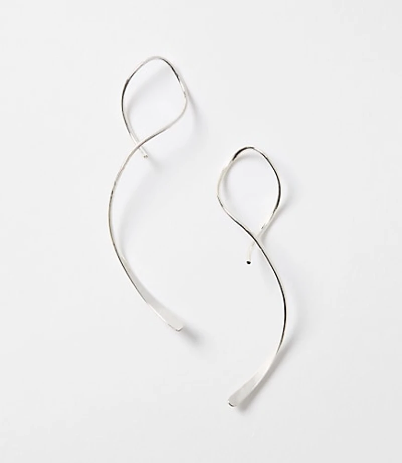 Swirl Pull Through Drop Earrings
