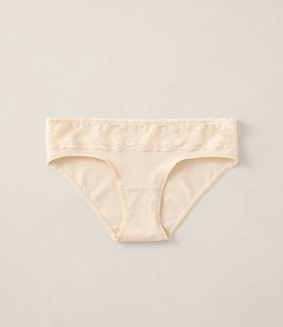 Haven Well Within Cotton Bikini with Lace Waist
