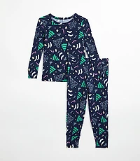 Posh Peanut Holiday Tree Long Sleeve Basic Pajama Set