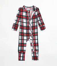 Posh Peanut Plaid Convertible One-Piece