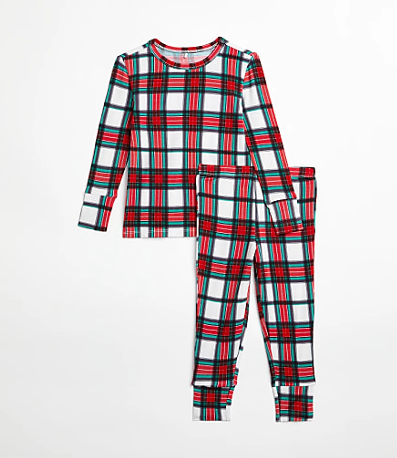 Posh Peanut Plaid Long Sleeve Basic Pajama Set