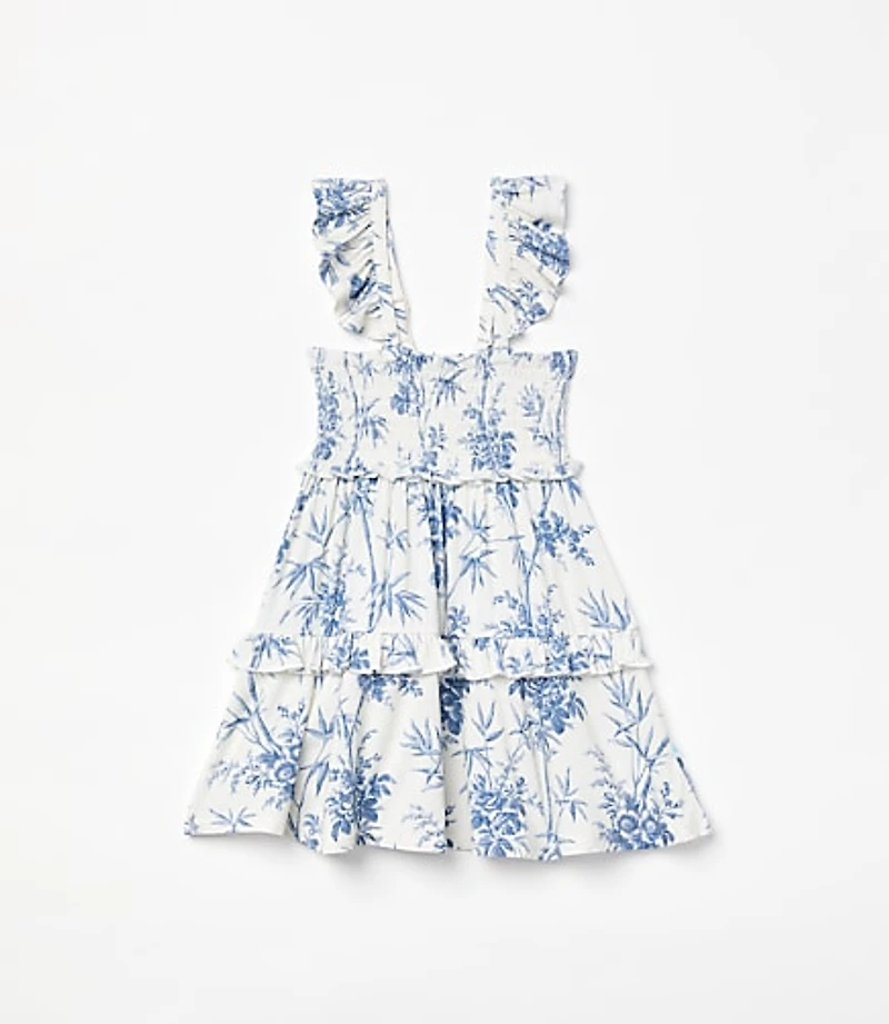 Posh Peanut X LOFT Palm Smocked Babydoll Dress