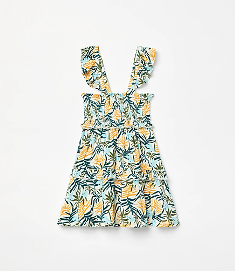 Posh Peanut X LOFT Sunset Smocked Babydoll Dress