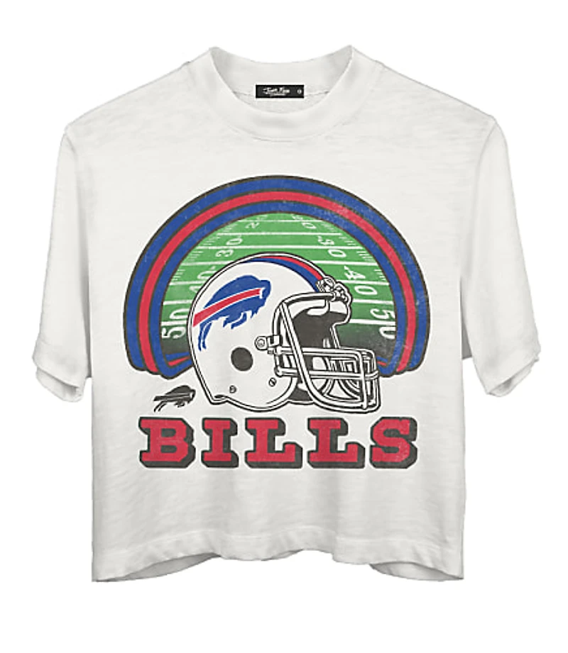 Junk Food Buffalo Bills Game Time Mock Neck Crop Tee