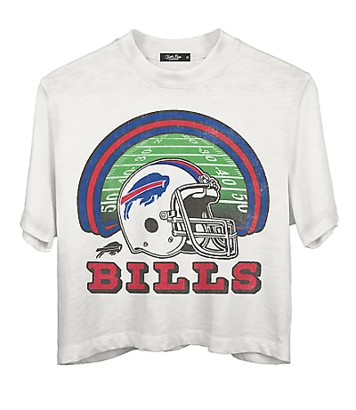 Junk Food Buffalo Bills Game Time Mock Neck Crop Tee