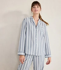 Haven Well Within Organic Cotton Poplin Mixed Stripe Pajama Shirt