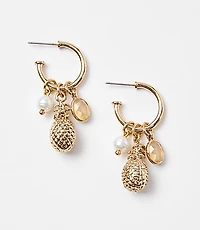 Pineapple Cluster Hoop Earrings