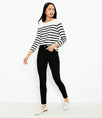 Petite Curvy High Rise Skinny Jeans Black