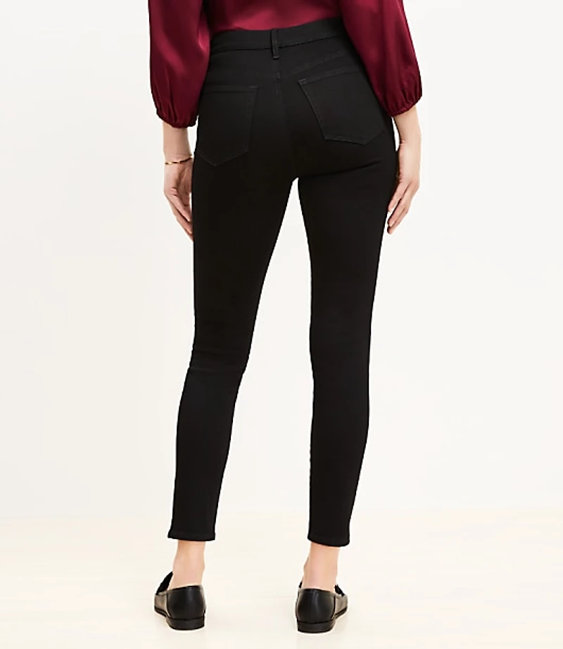Petite High Rise Skinny Jeans Black