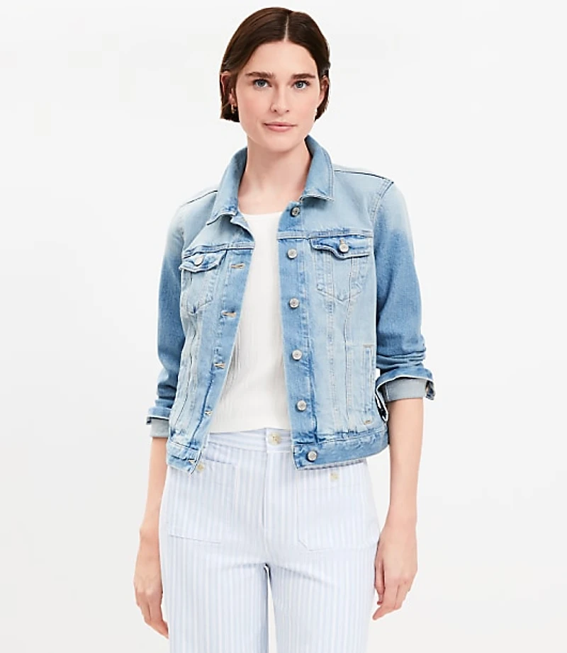 Denim Trucker Jacket Light Mid Indigo Wash