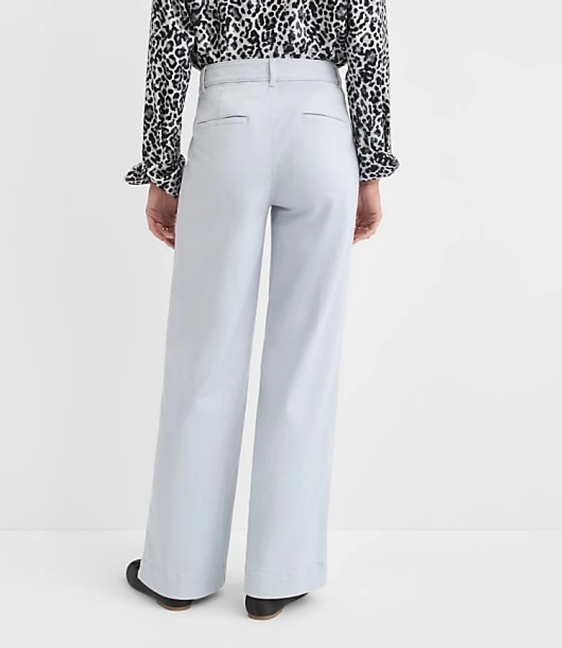 Palmer Wide Leg Pants Twill