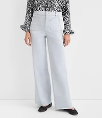 Petite Palmer Wide Leg Pants in Twill