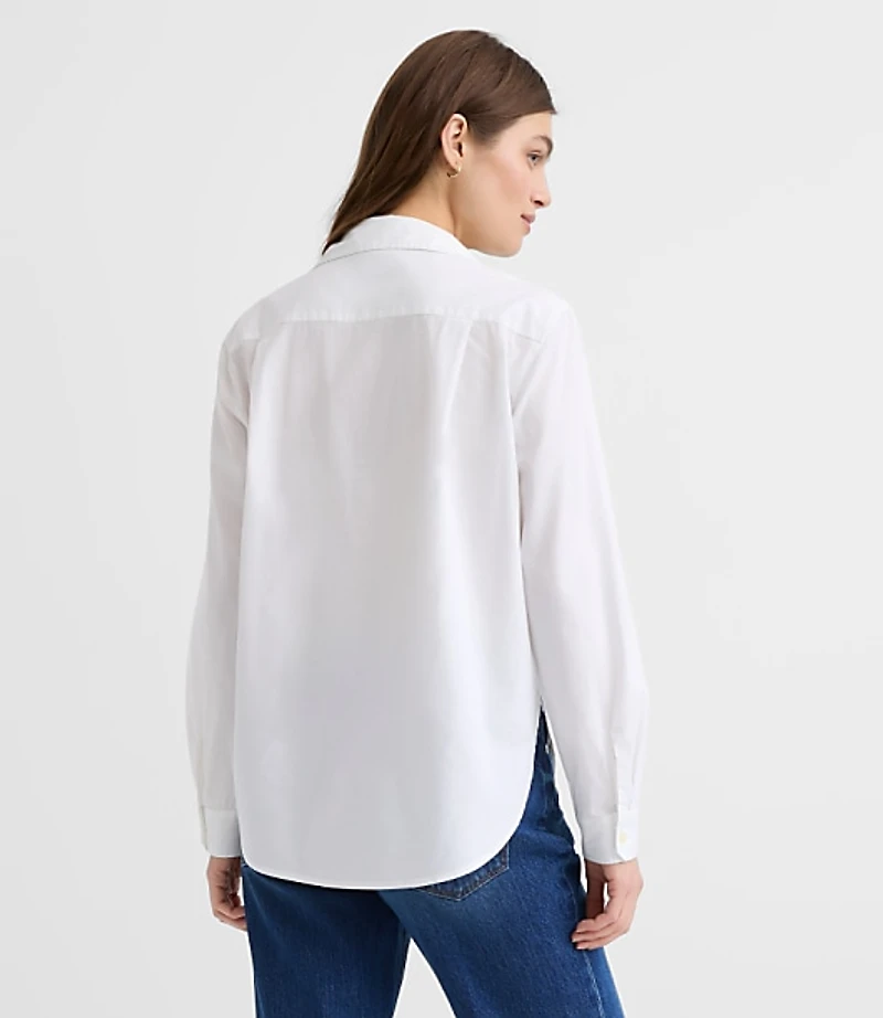 Cotton Blend Everyday Relaxed Pocket Shirt