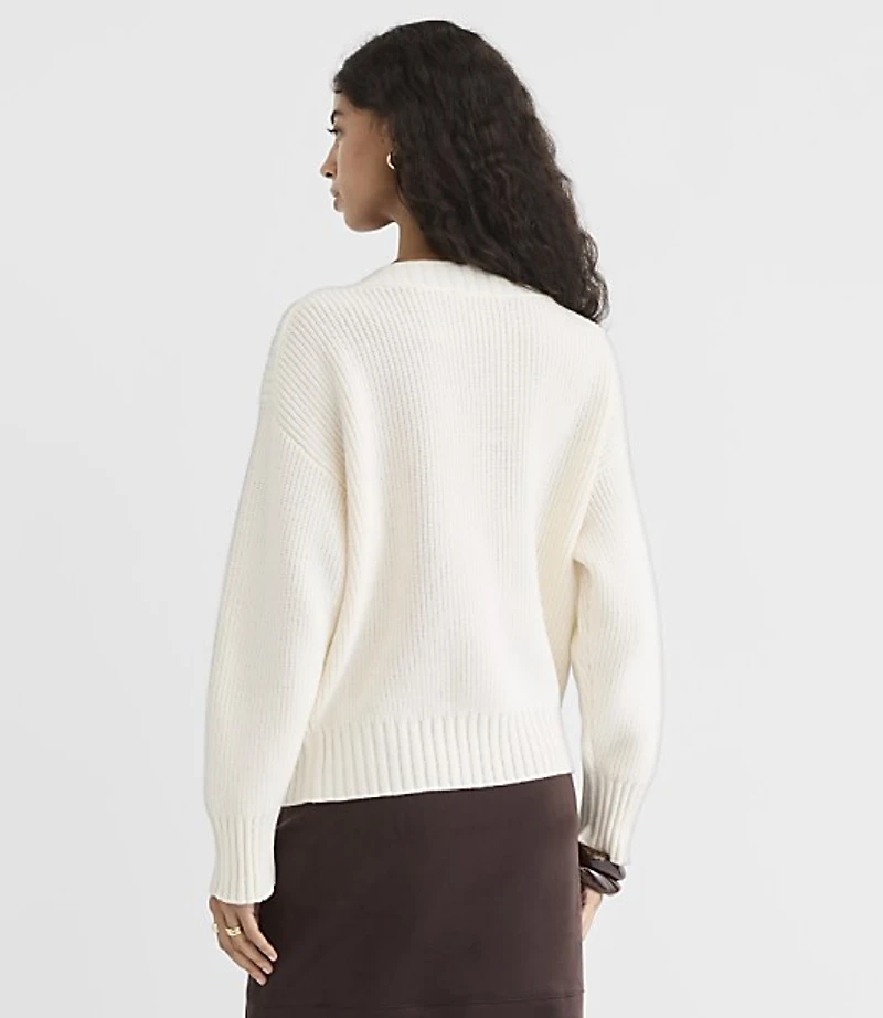 Ribtrim Boatneck Sweater