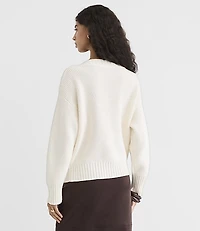 Ribtrim Boatneck Sweater