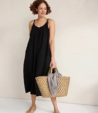 Haven Well Within Textured Cotton Gauze Flowy Midi Dress