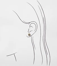 Pearlized Sparkle Stud Earring Set