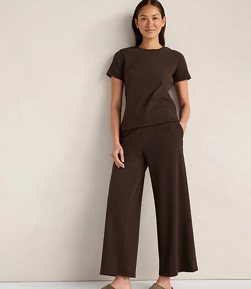 Haven Well Within Organic Cotton Rib Knit Wide Leg Pants