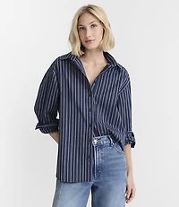 Striped Poplin Everyday Oversized Shirt
