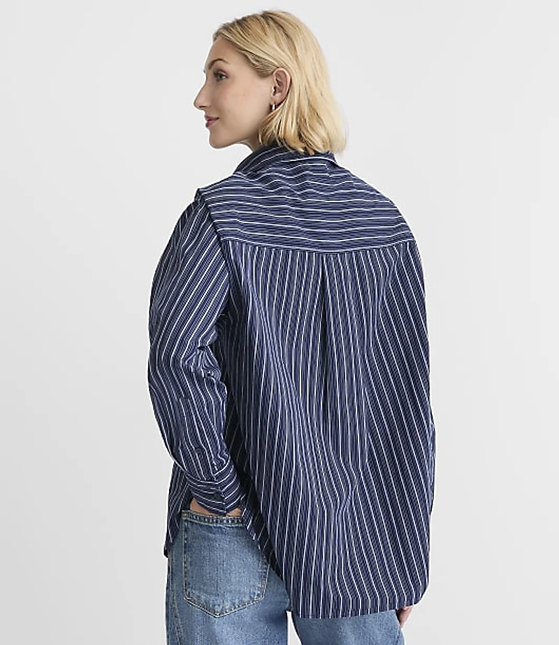 Striped Poplin Everyday Oversized Shirt