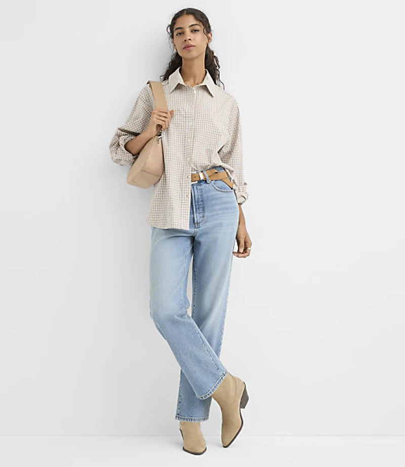 Plaid Poplin Everyday Oversized Shirt