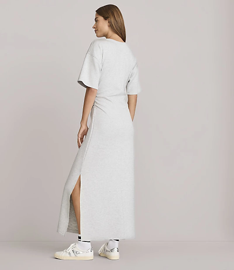 Petite Lou & Grey Heathered Scubasoft Side Pleated Maxi Dress