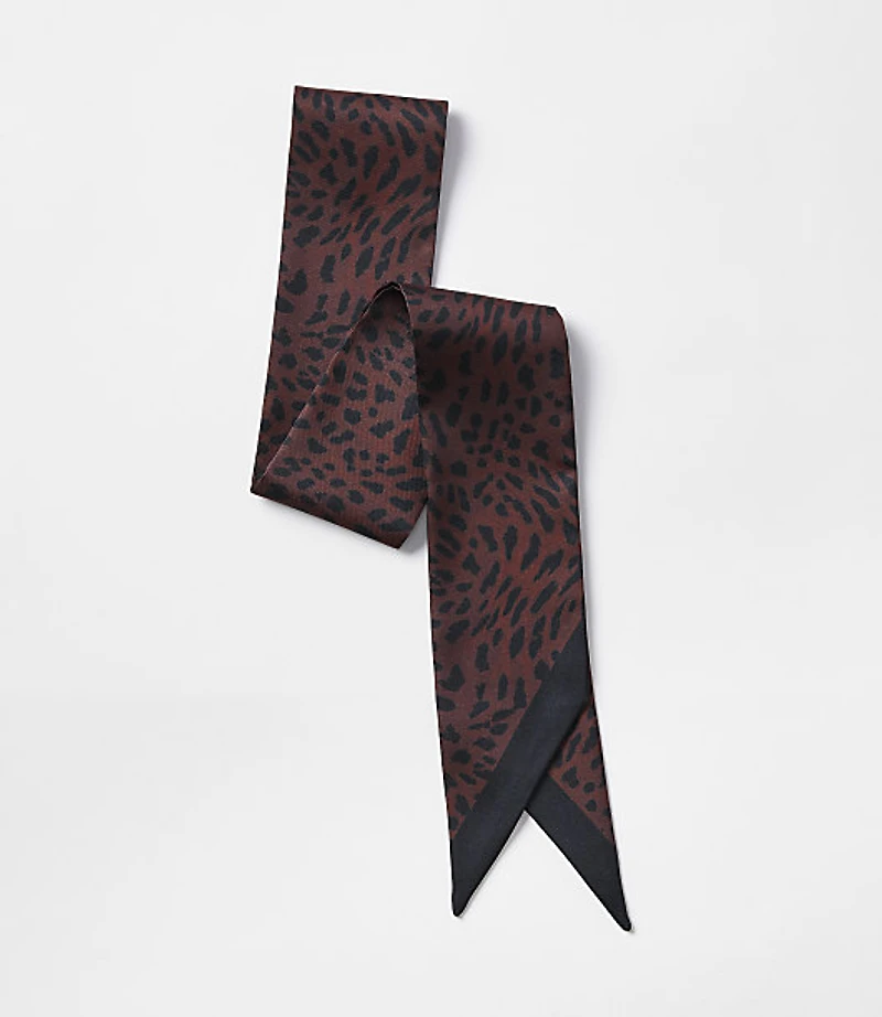 Leopard Print Skinny Scarf