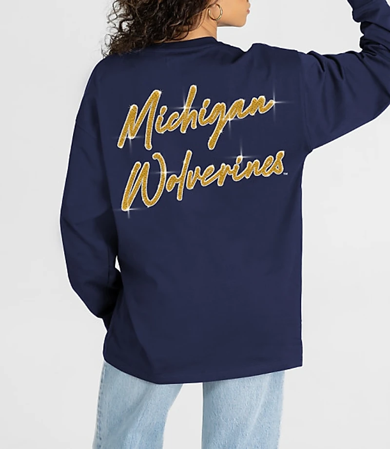 Gameday Couture Michigan Wolverines Light It Up Tee