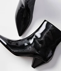 Patent Triangle Heel Booties