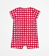 LOFT x Mon Coeur Linen Gingham Romper