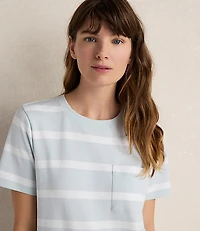 Haven Well Within Organic Cotton Interlock Striped Short Sleeve Dress