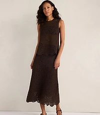 Haven Well Within Cotton Crochet Scalloped Tank