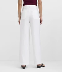 Petite Relaxed Straight Pants Twill