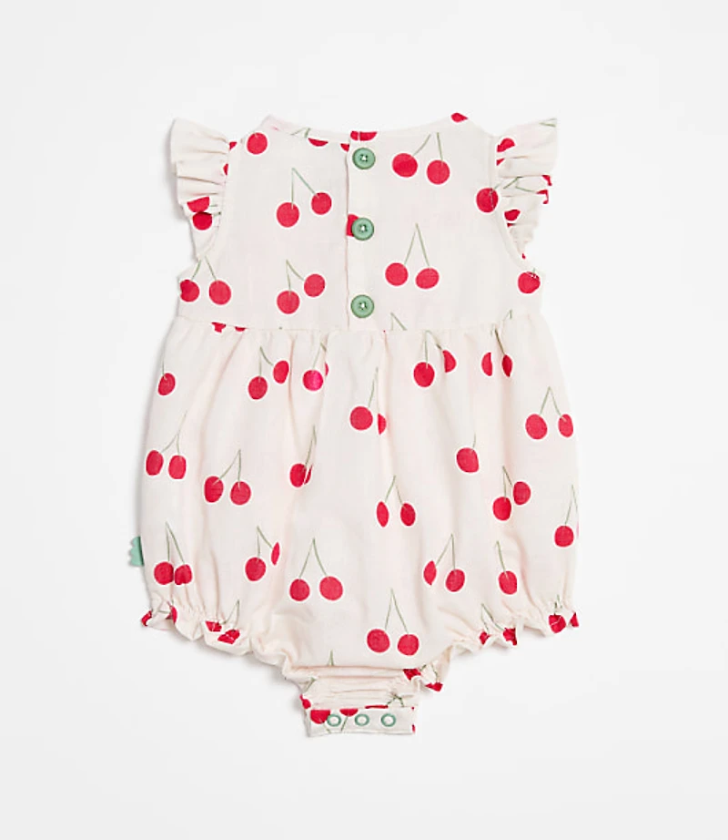 LOFT x Mon Coeur Linen Cherry Romper