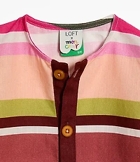 LOFT x Mon Coeur Linen Cherry Romper